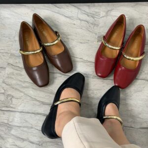 Ballerines plates à boucle